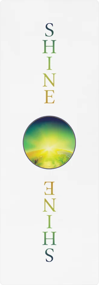 Affirmation Yoga Mat, shown with SHINE